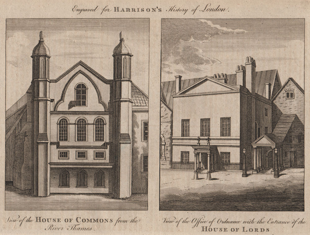 WESTMINSTER. House of Commons. Ordnance Office. House of Lords. HARRISON 1775